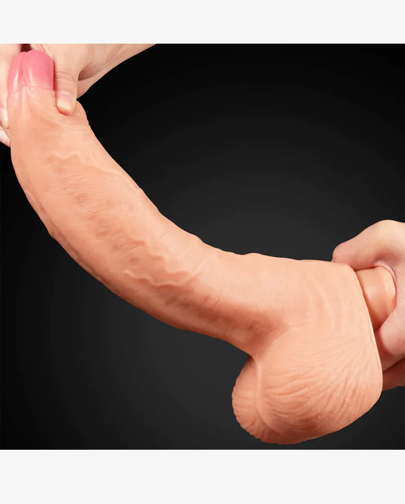 11 INCH DUAL LAYER LIQUID SILICONE REALISTIC DILDO