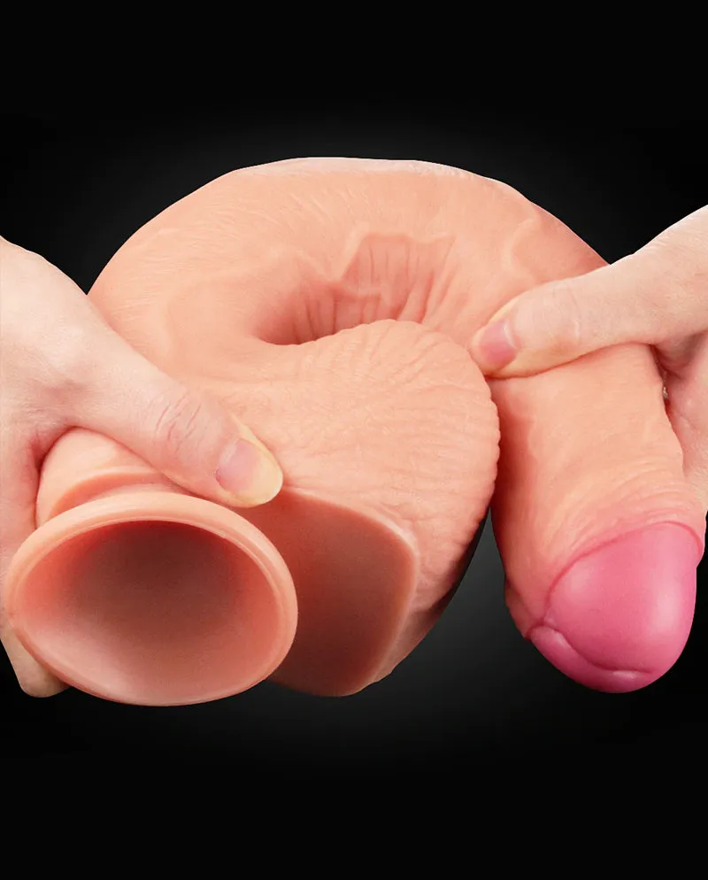 11 INCH DUAL LAYER LIQUID SILICONE REALISTIC DILDO