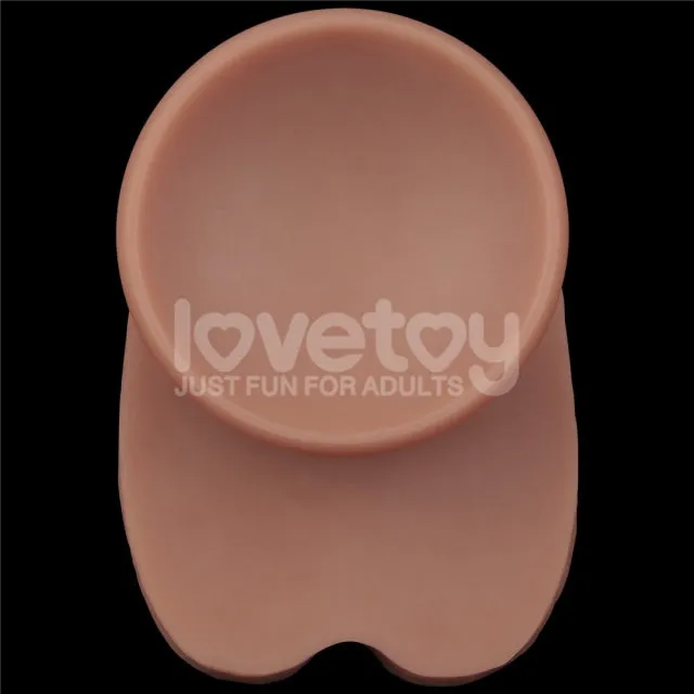 16'' Dual Layered Bendable Silicone Cock XXL(Flesh)