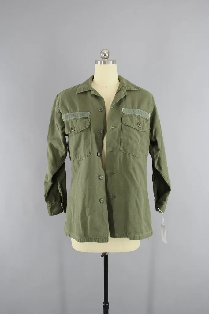 1970s Vintage Embroidered Army Camouflage Jacket