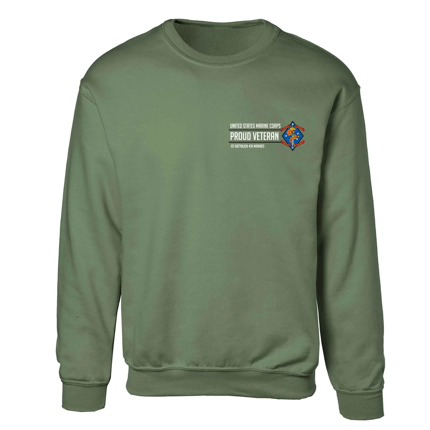 1st Battalion 4th Marines Proud Veteran Sweatshirt