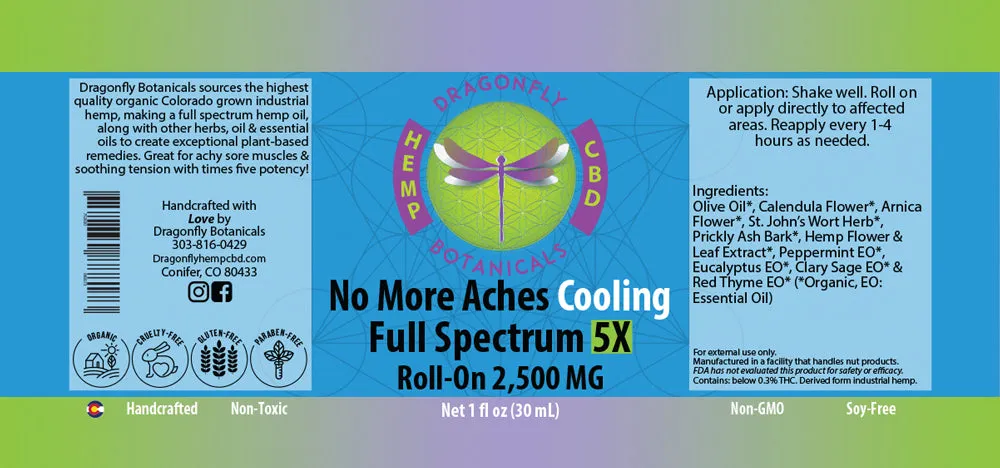 5X Cooling Full Spectrum CBD Hemp ROLL-ON