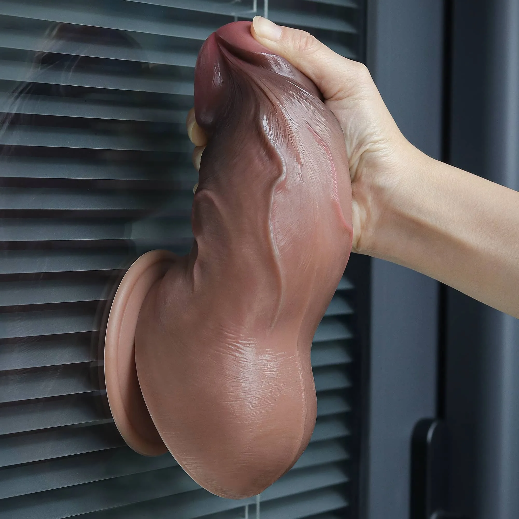 7'' Silicone Butt Plug Fat Dildo with Hyper-Realistic Veins