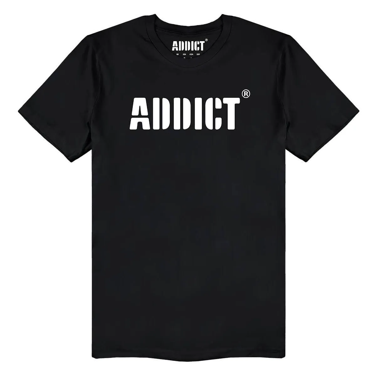 Addict Unisex Adult Stencil Logo T-Shirt