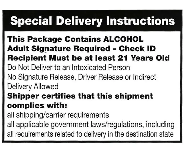 Adult Signature Required (ASR) Labels (250 labels/roll)