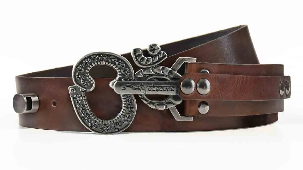 Aged Ohm 2.0 Buckle on Leather Belt