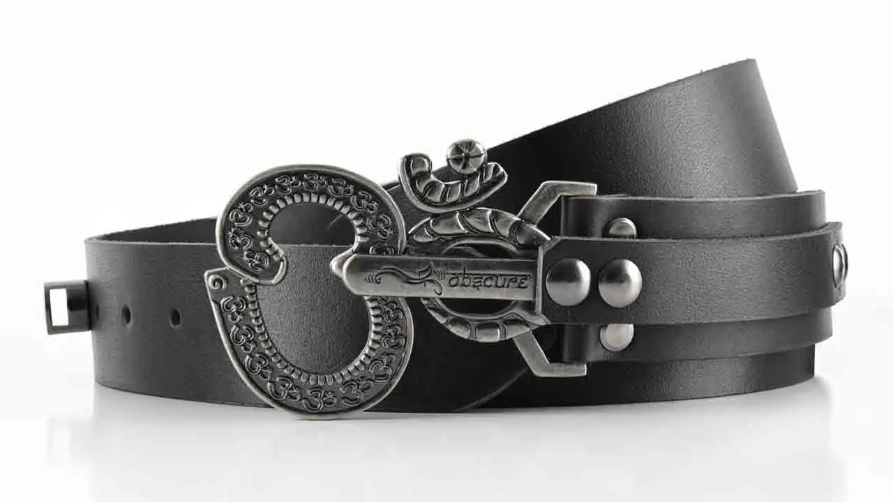 Aged Ohm 2.0 Buckle on Leather Belt