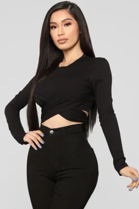 All Wrapped Up Top - Black