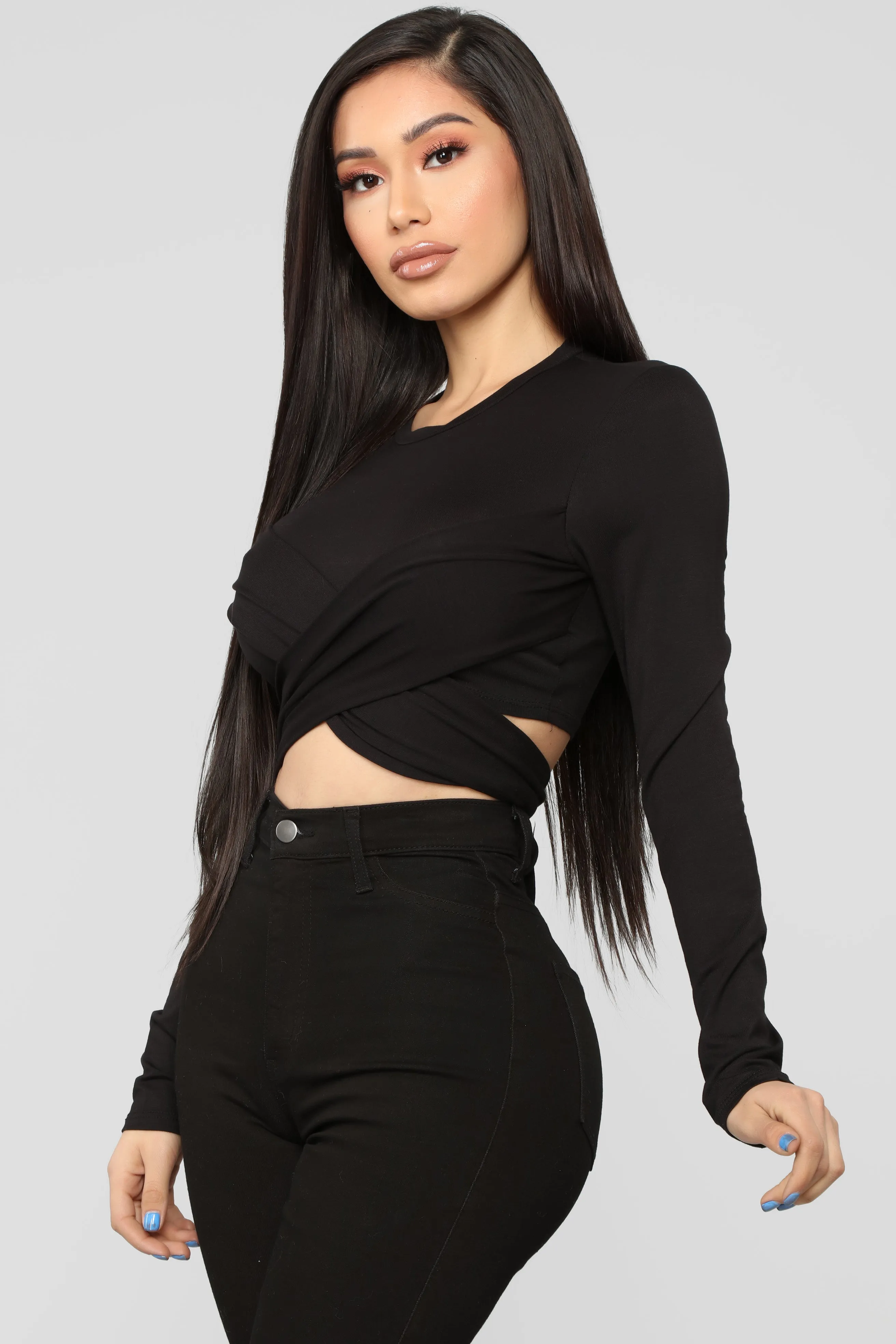 All Wrapped Up Top - Black