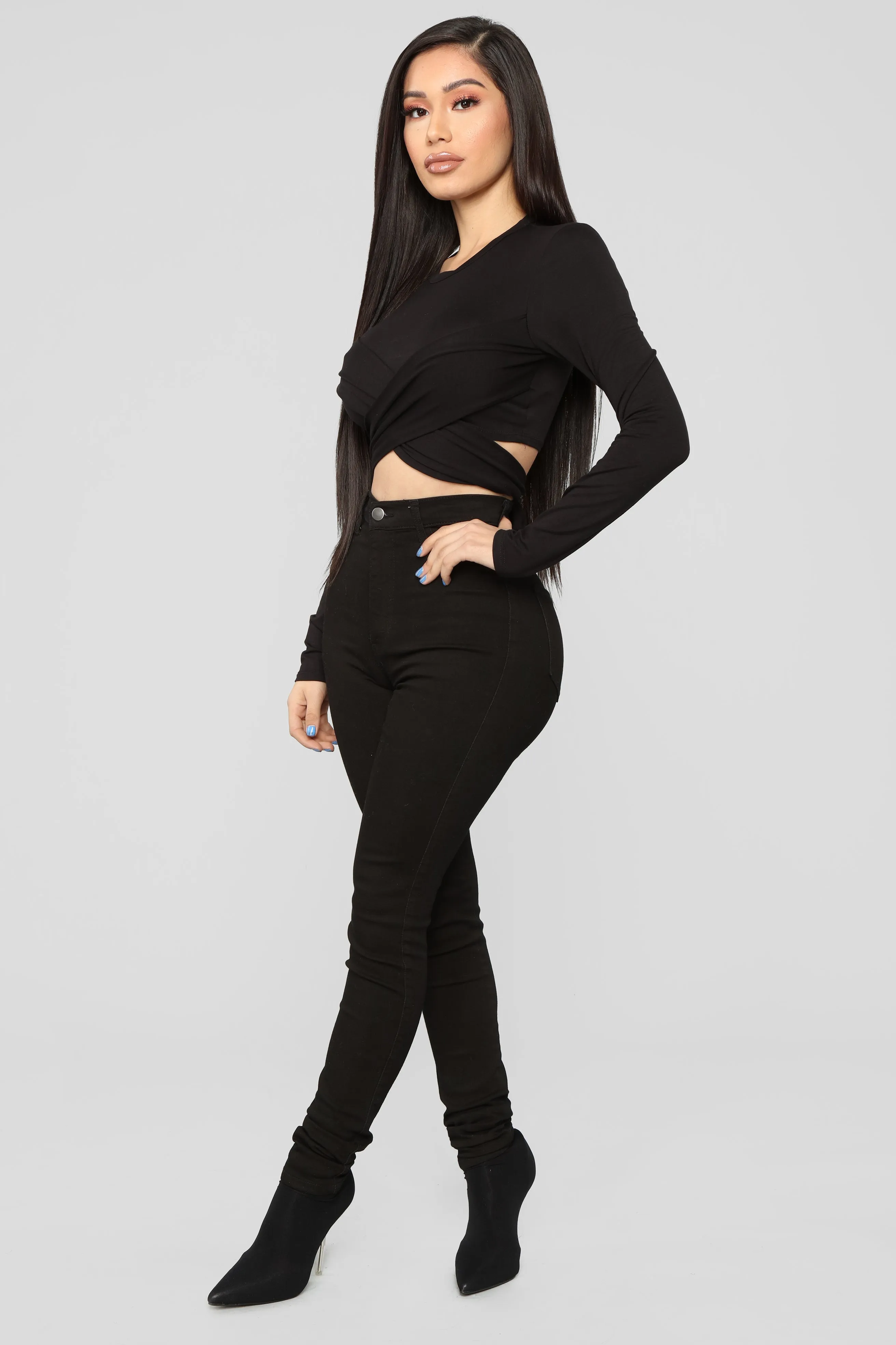 All Wrapped Up Top - Black