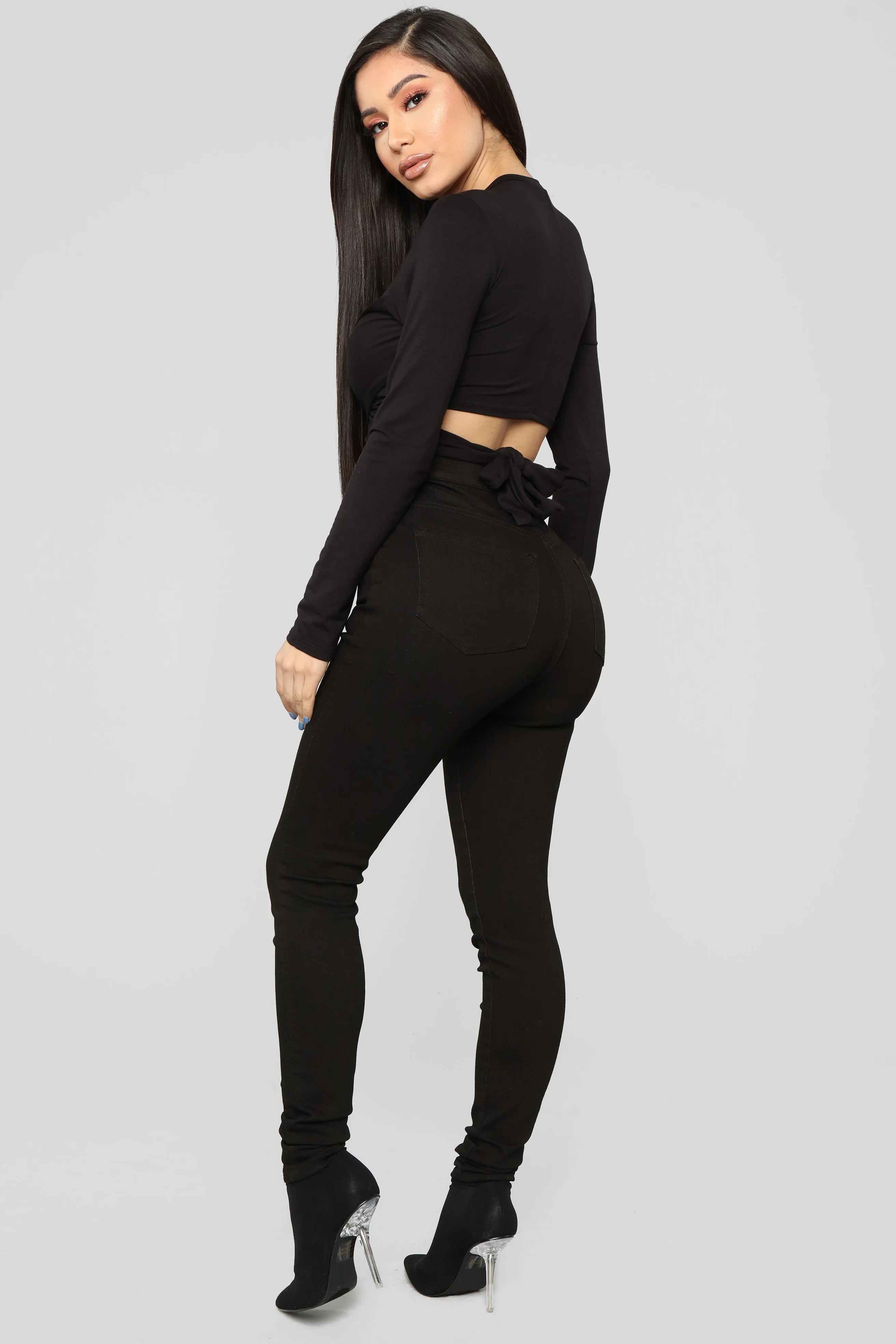 All Wrapped Up Top - Black