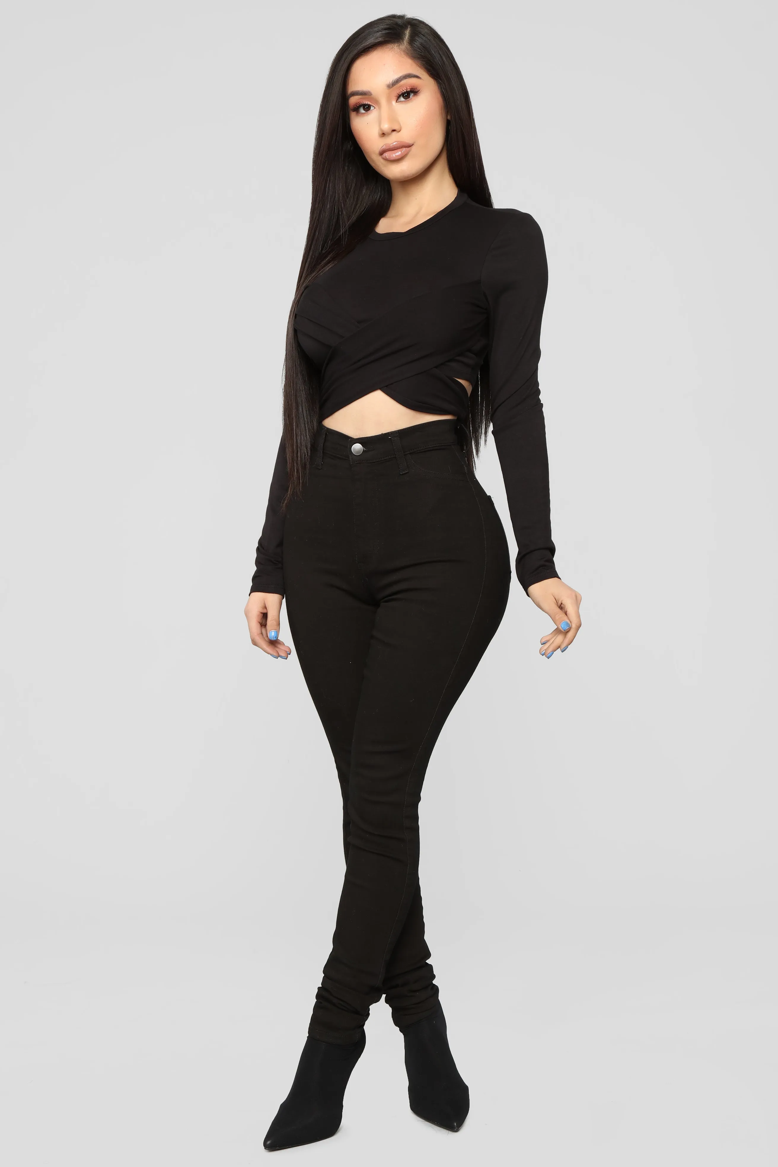 All Wrapped Up Top - Black