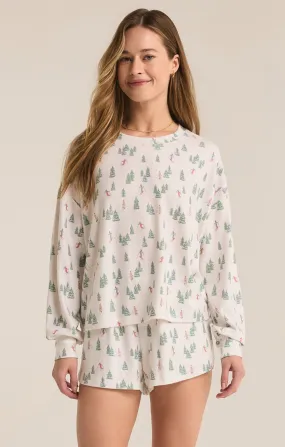 Alpine Skier Brushed Knit Top