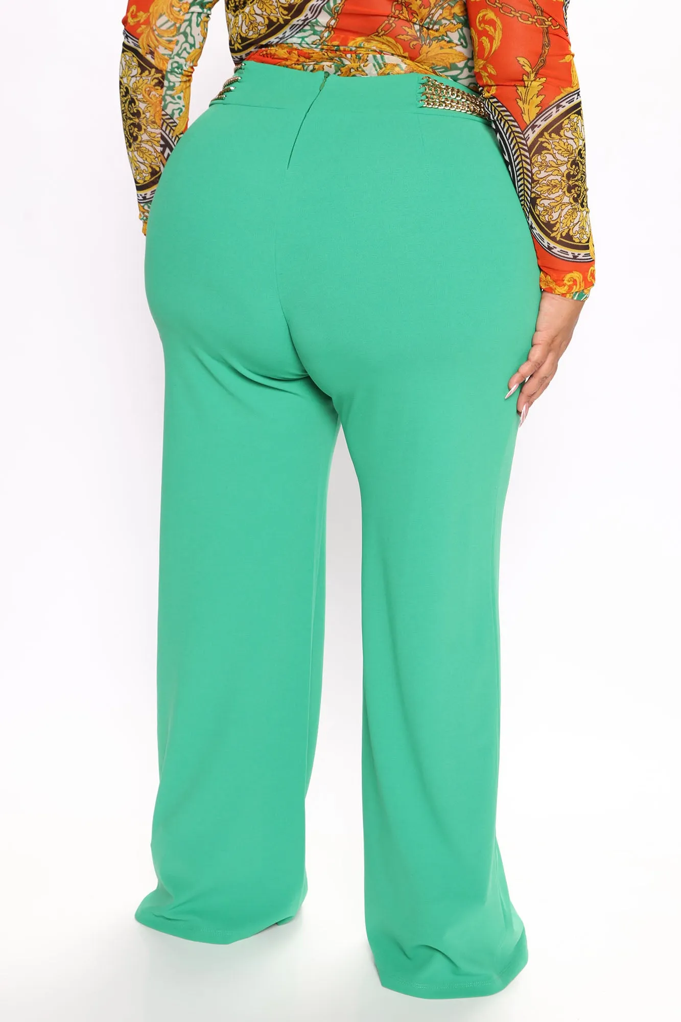 Always Classy Wide Leg Pant 33 - Kelly Green