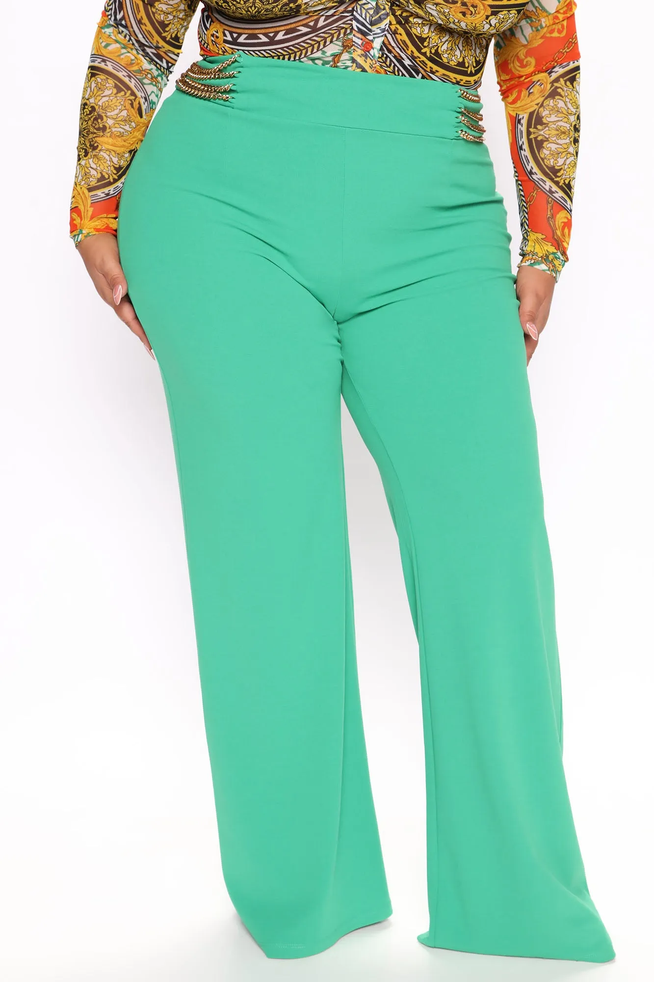 Always Classy Wide Leg Pant 33 - Kelly Green