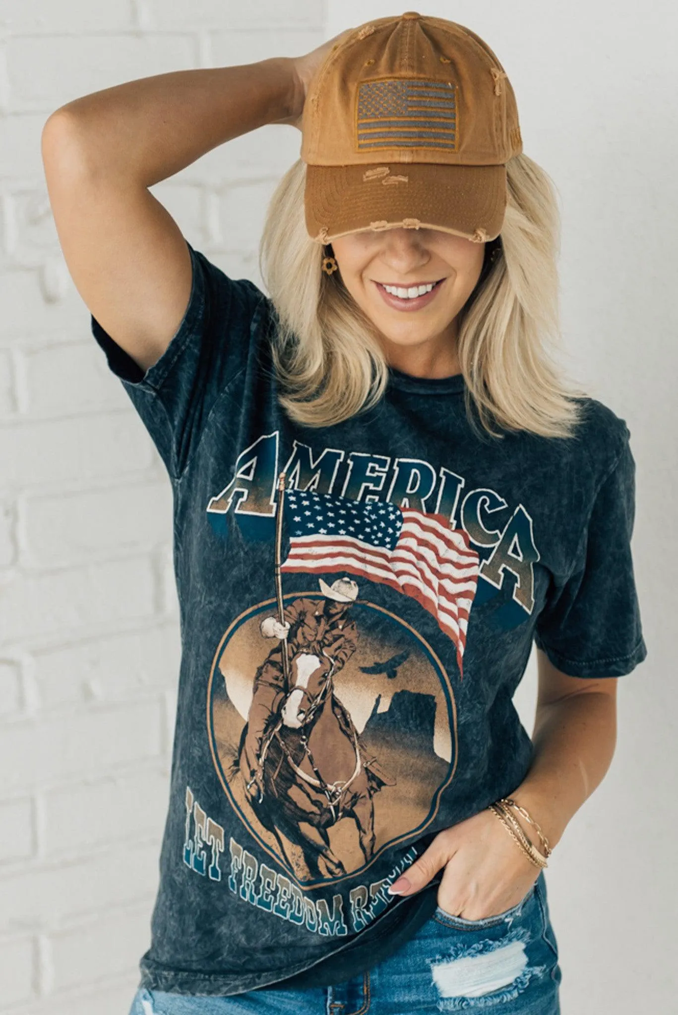 American Cowboy Mineral Wash Graphic Tee