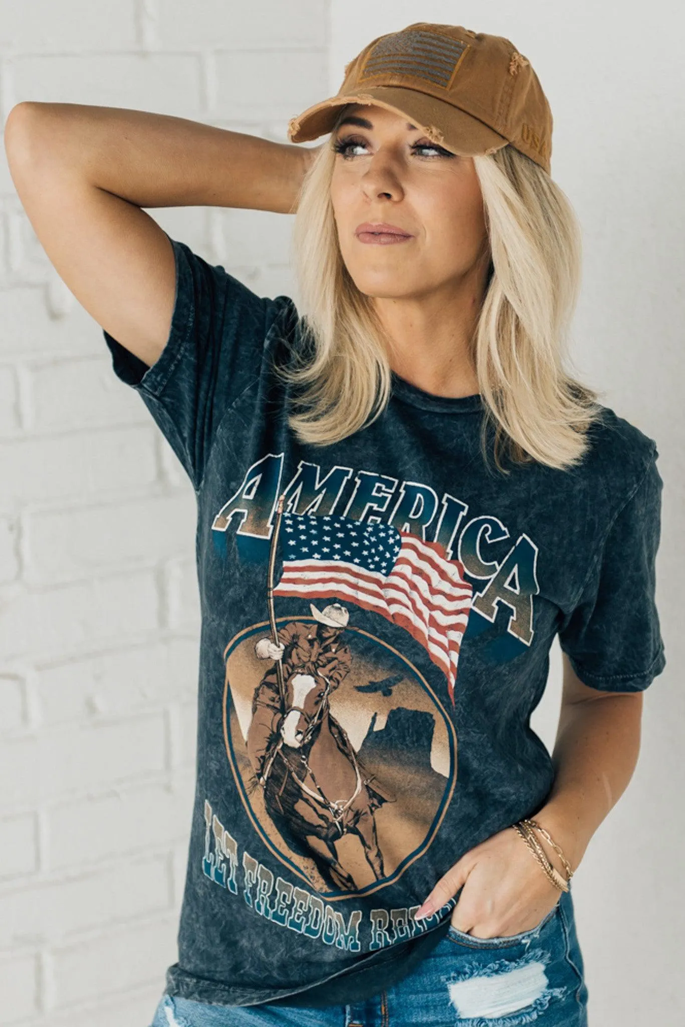 American Cowboy Mineral Wash Graphic Tee