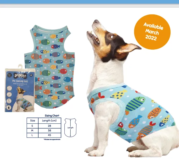 Animate - Pet Cooling Vest - Flamingo - Small - 28cm (Chest: 44cm, Neck: 29cm)