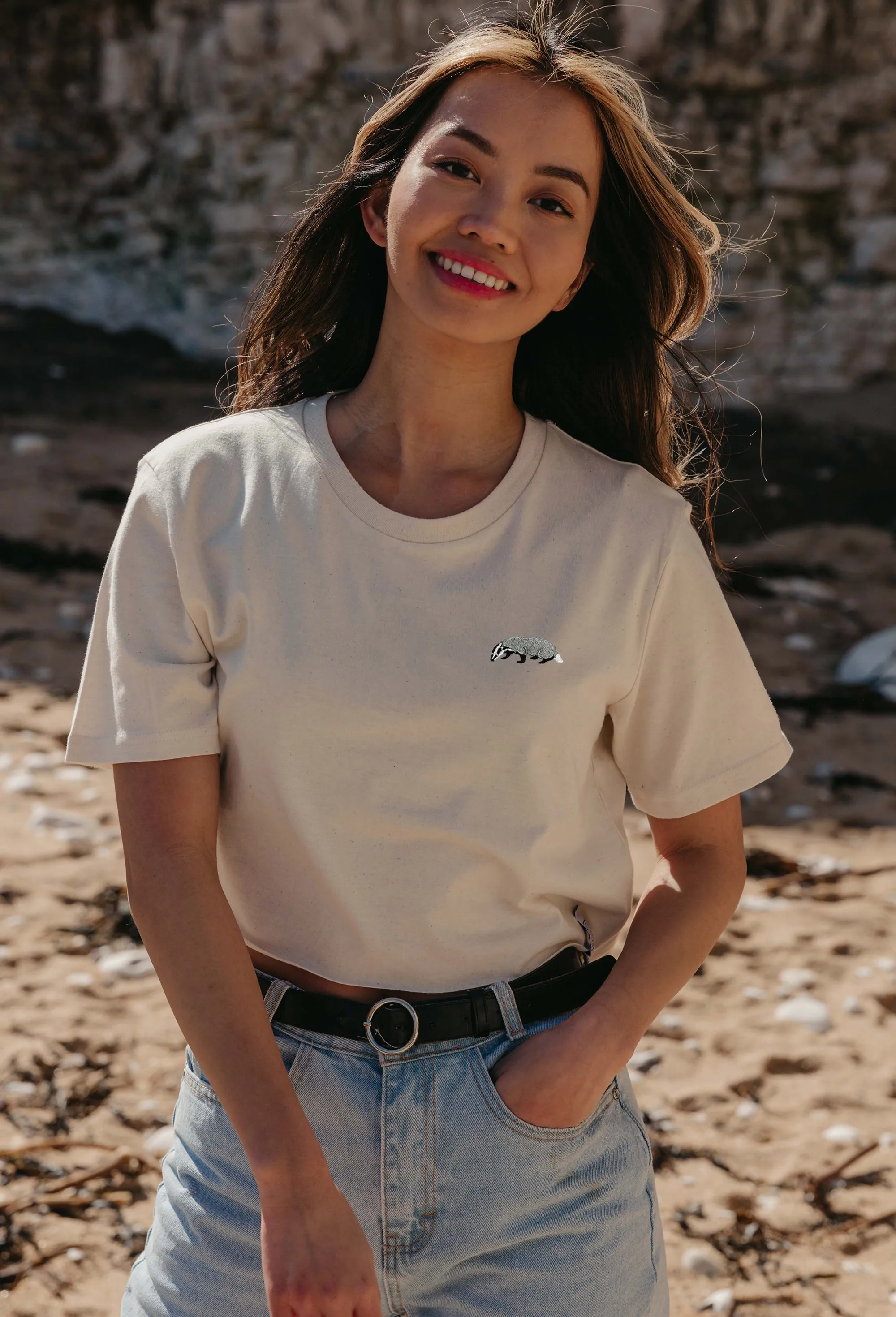 badger womens cropped t-shirt