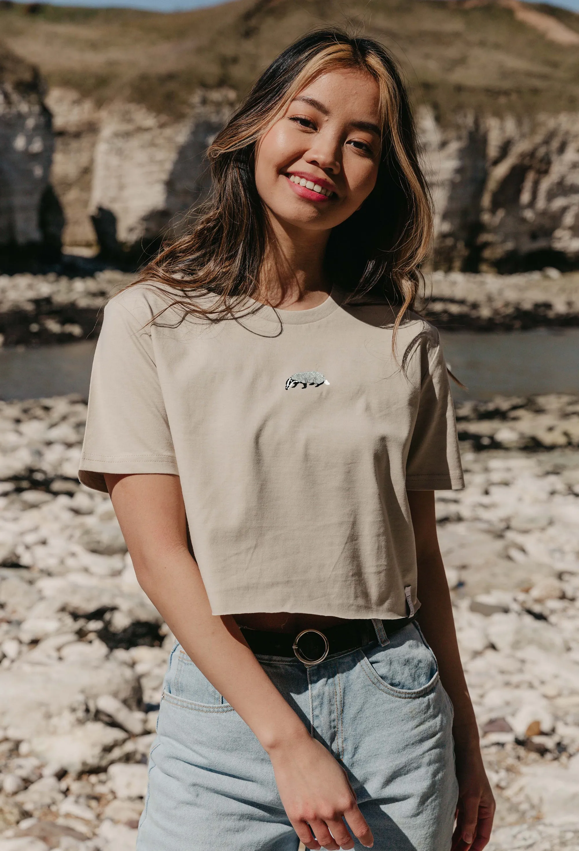 badger womens cropped t-shirt