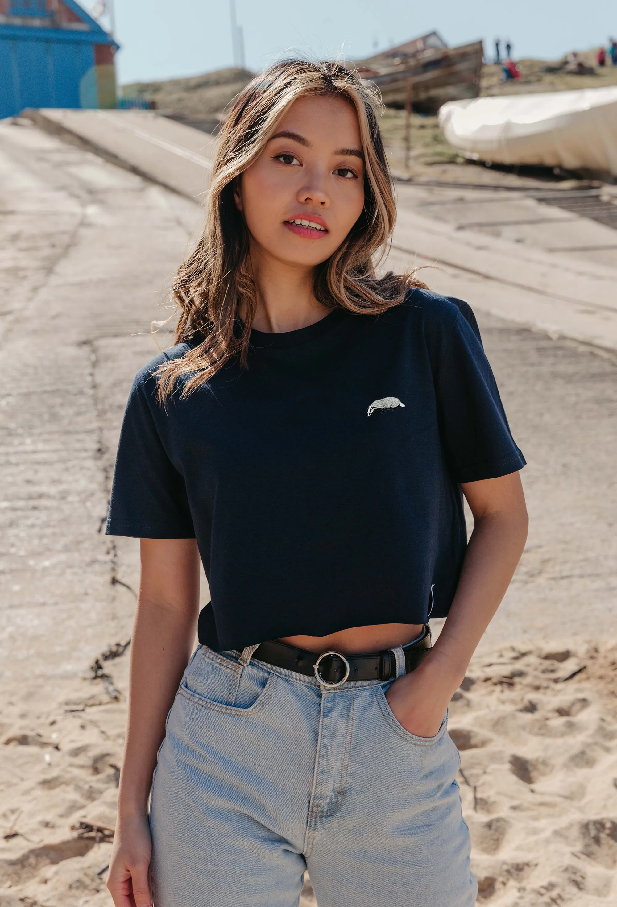 badger womens cropped t-shirt