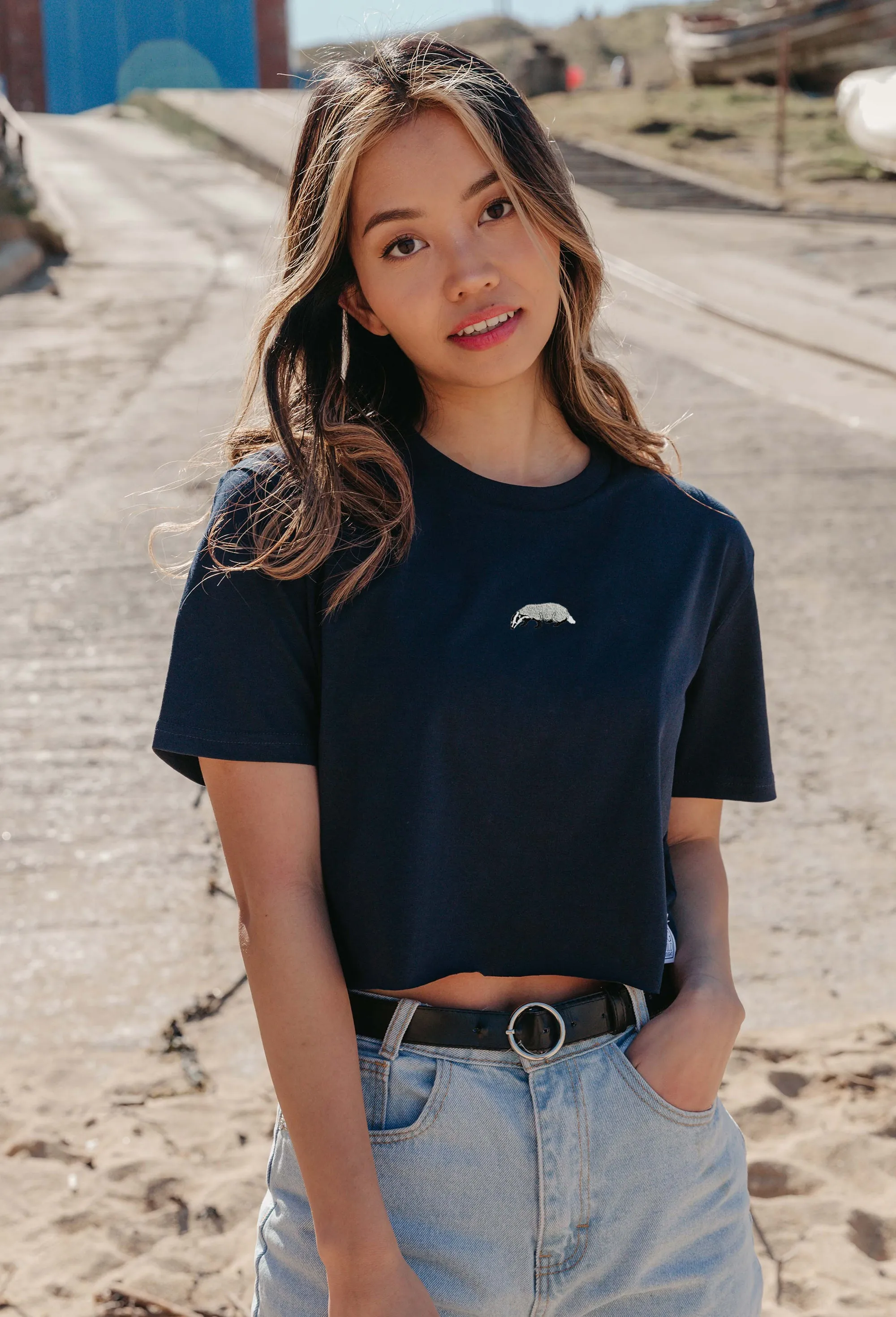 badger womens cropped t-shirt