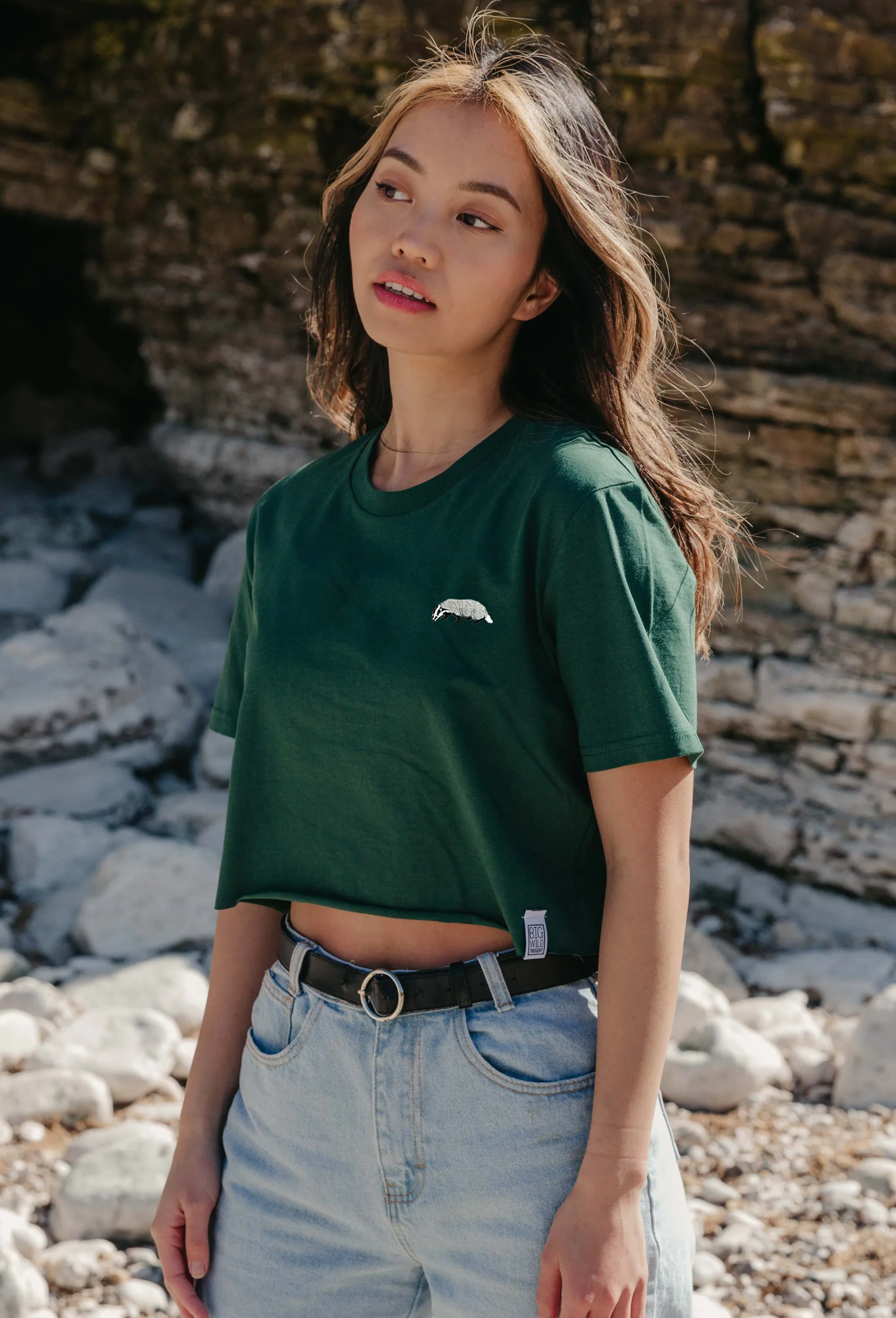 badger womens cropped t-shirt