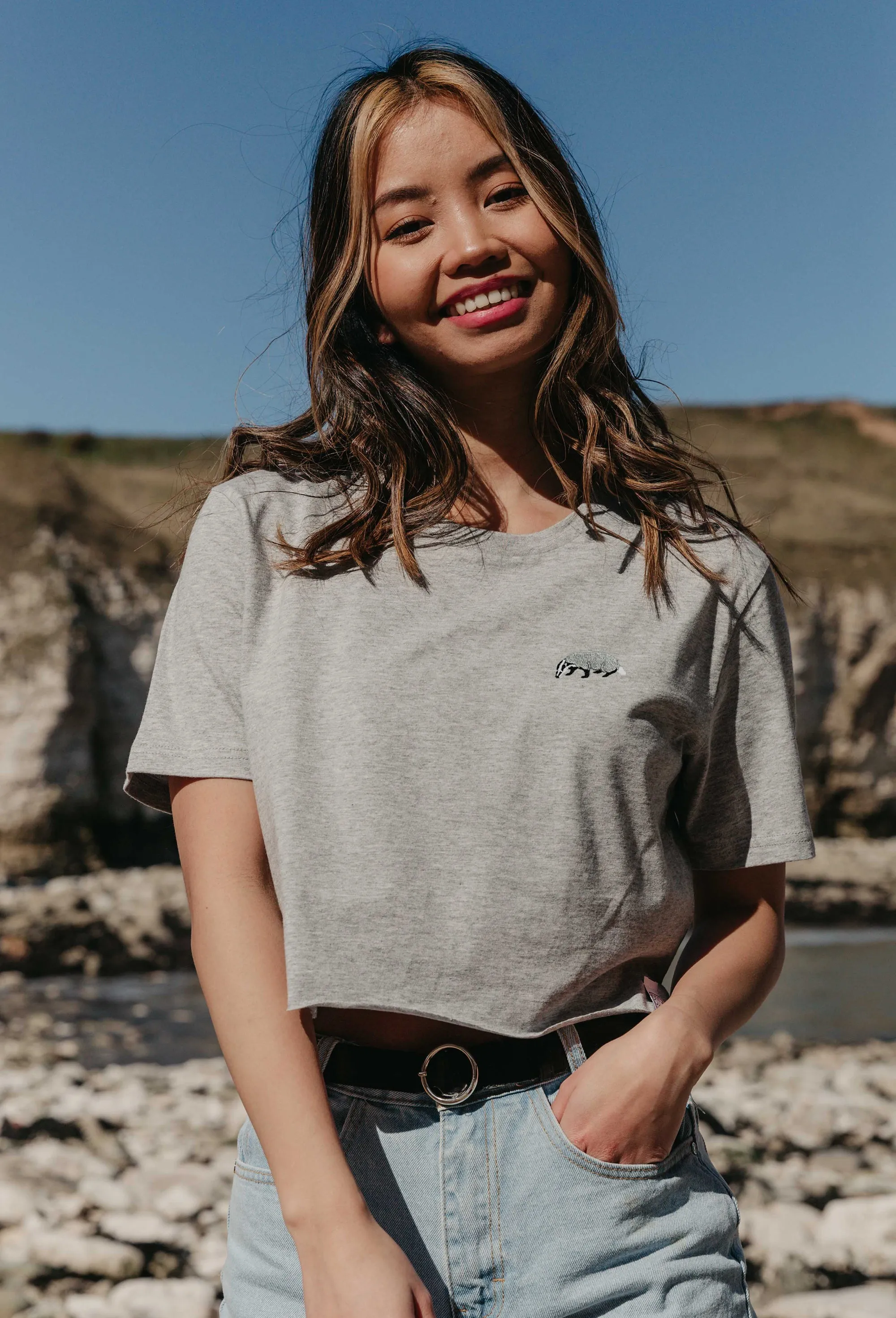 badger womens cropped t-shirt