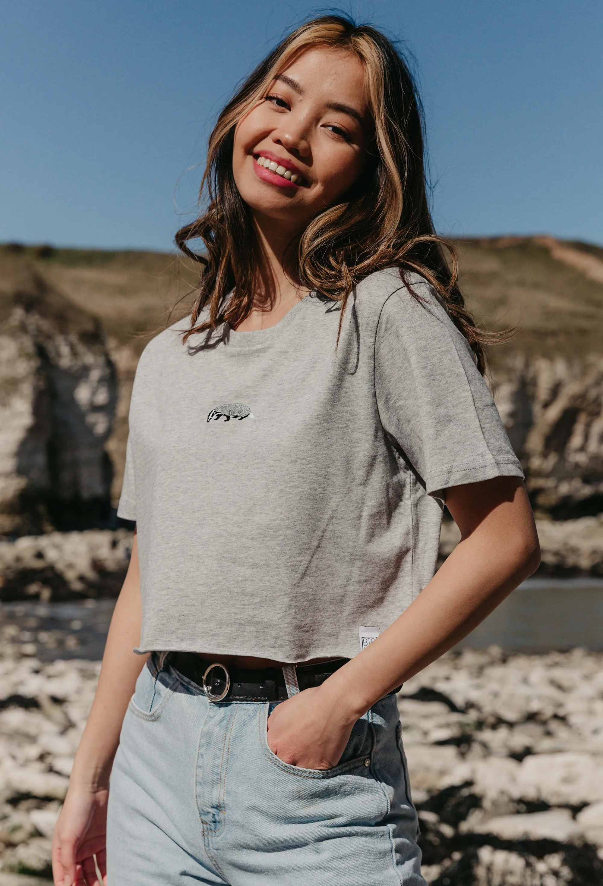 badger womens cropped t-shirt