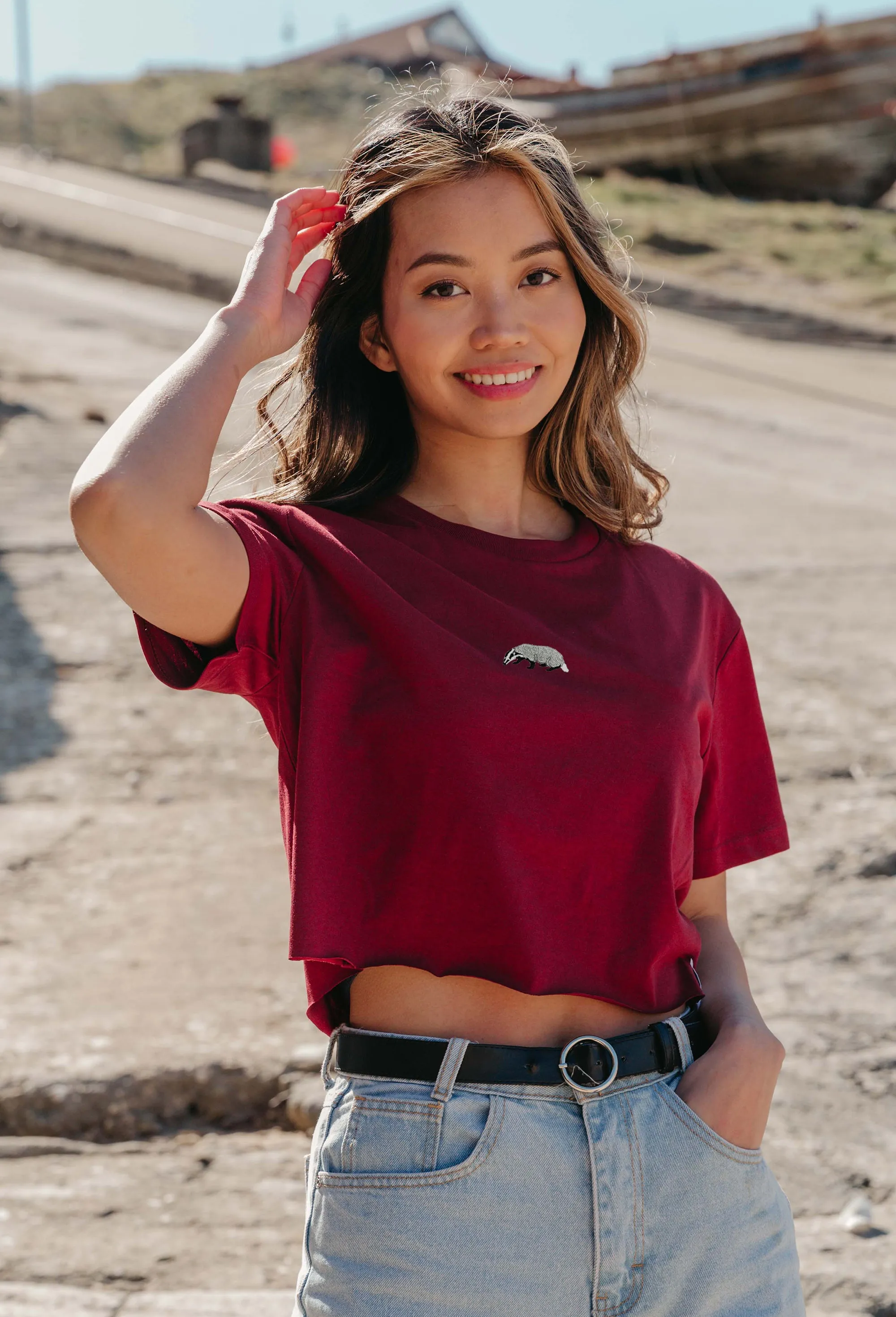 badger womens cropped t-shirt