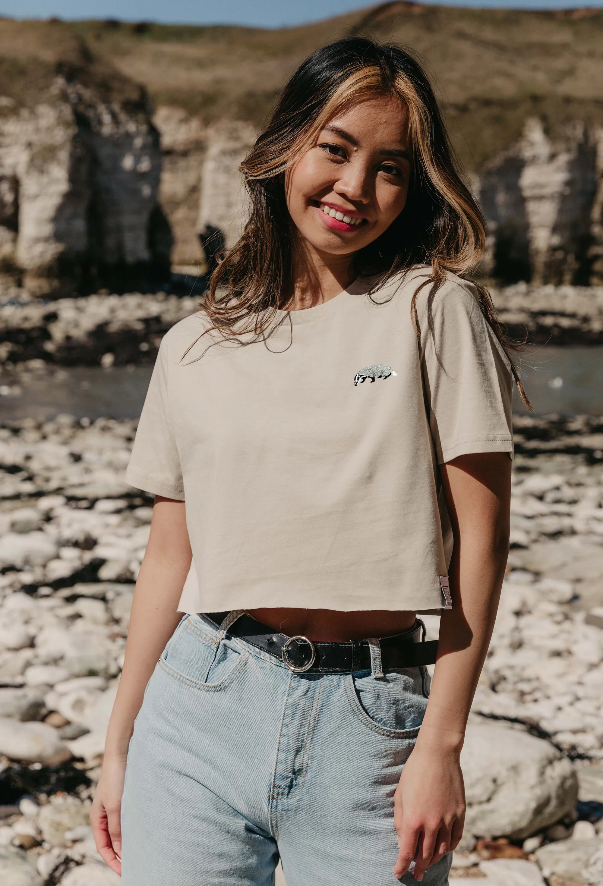 badger womens cropped t-shirt