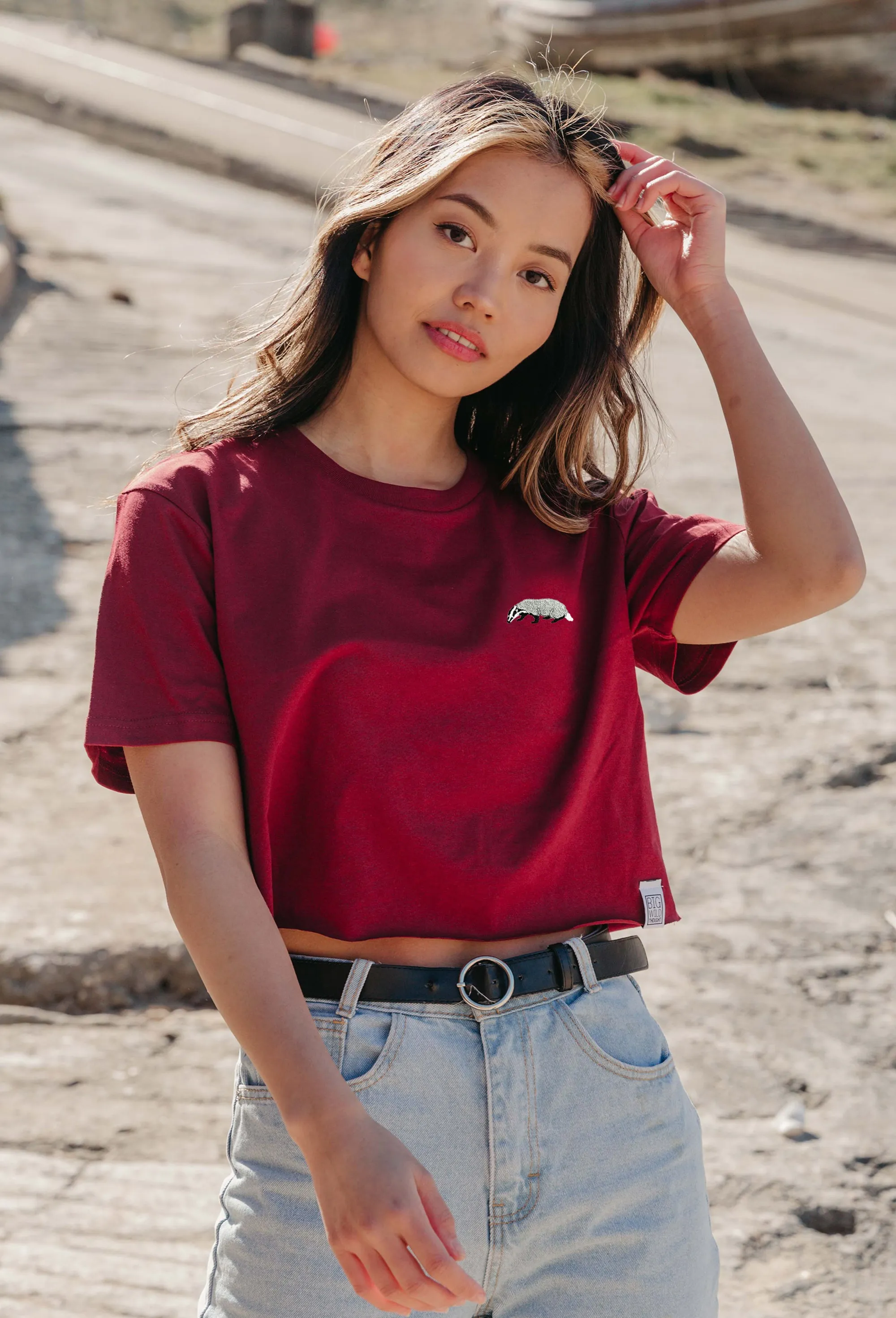 badger womens cropped t-shirt
