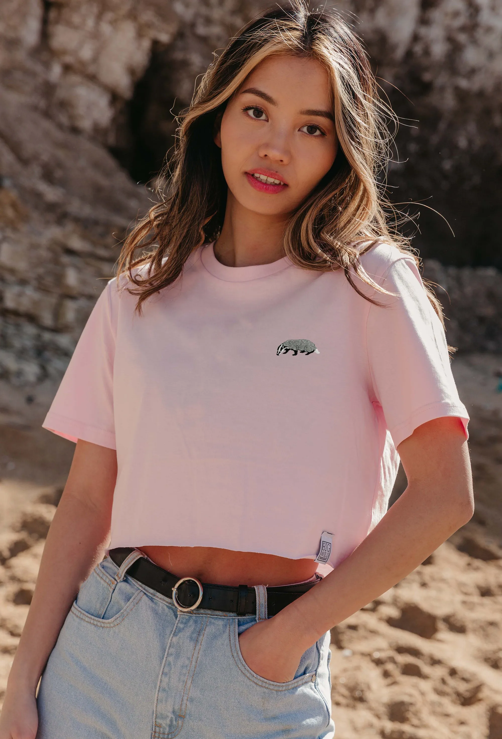 badger womens cropped t-shirt