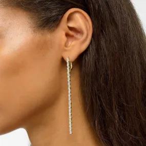 Baguette Long Bar Stud Earring
