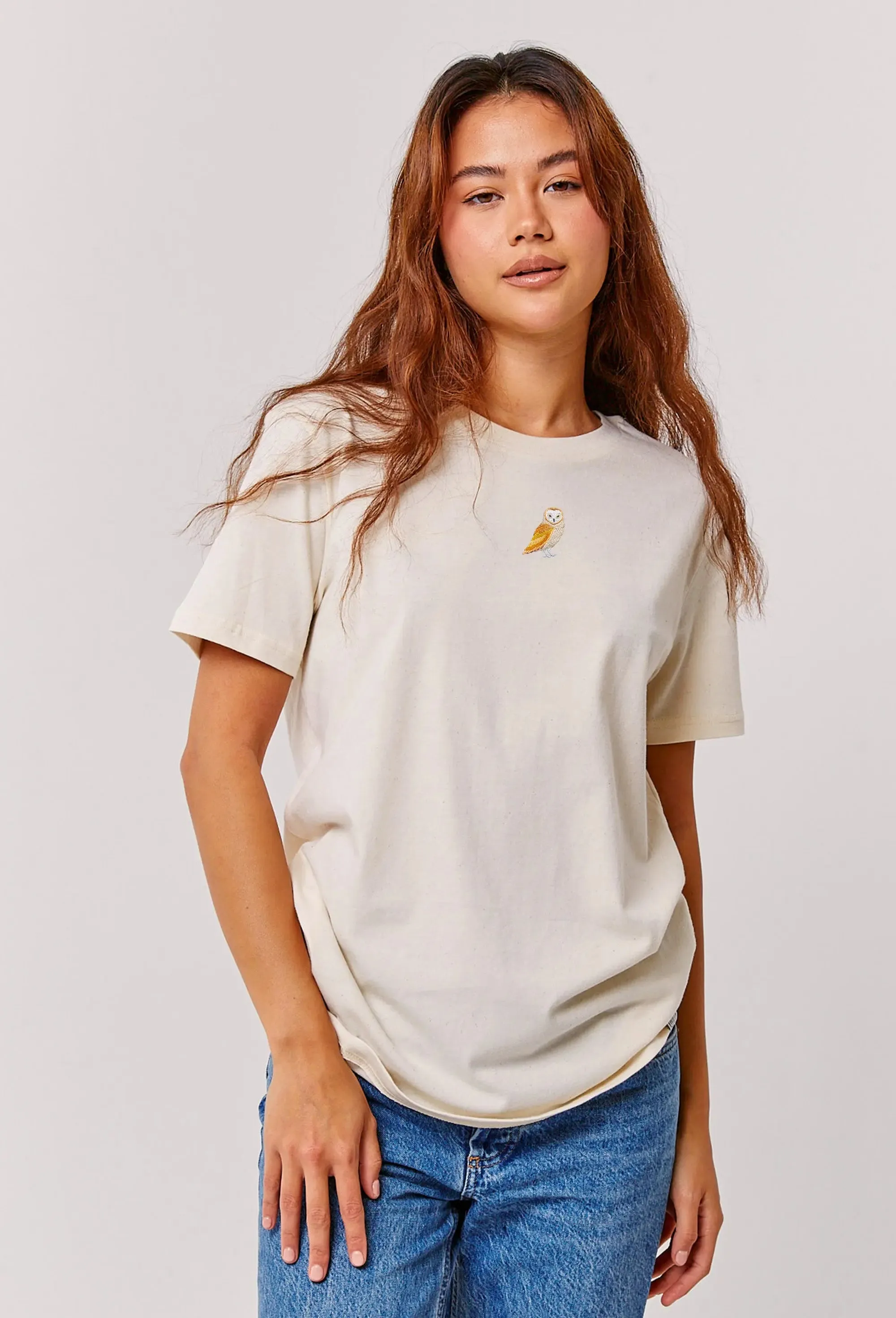 barn owl womens t-shirt
