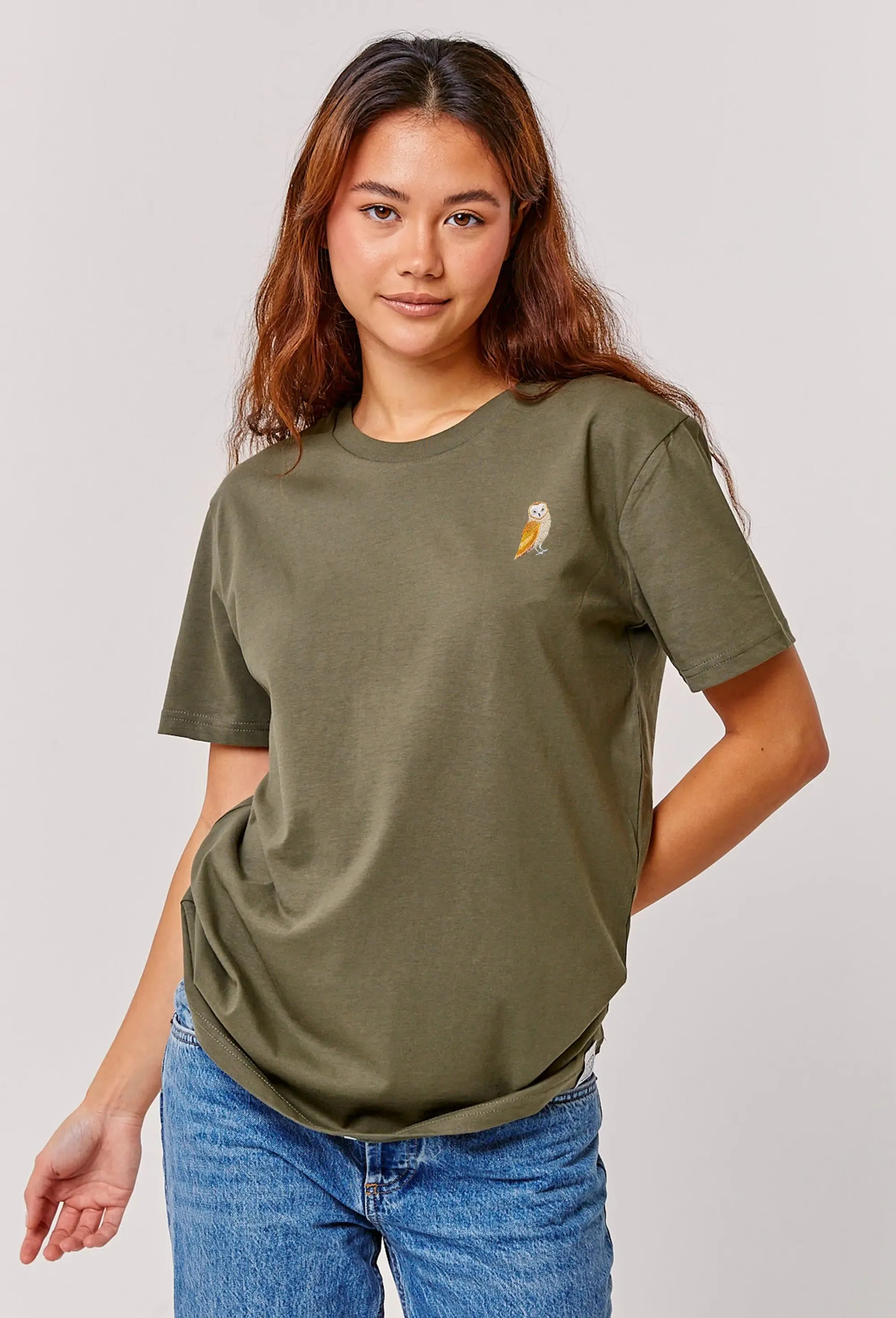 barn owl womens t-shirt