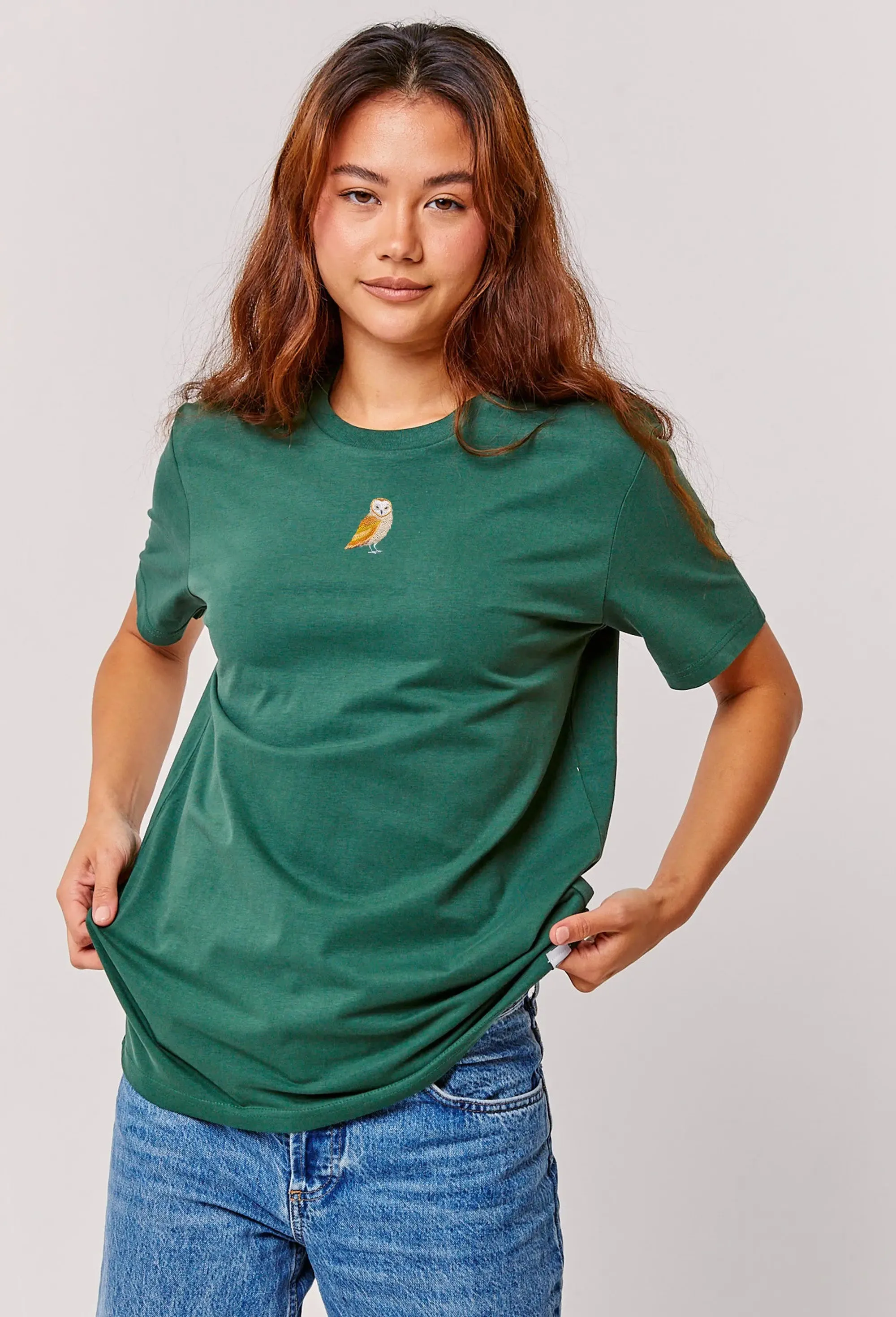 barn owl womens t-shirt