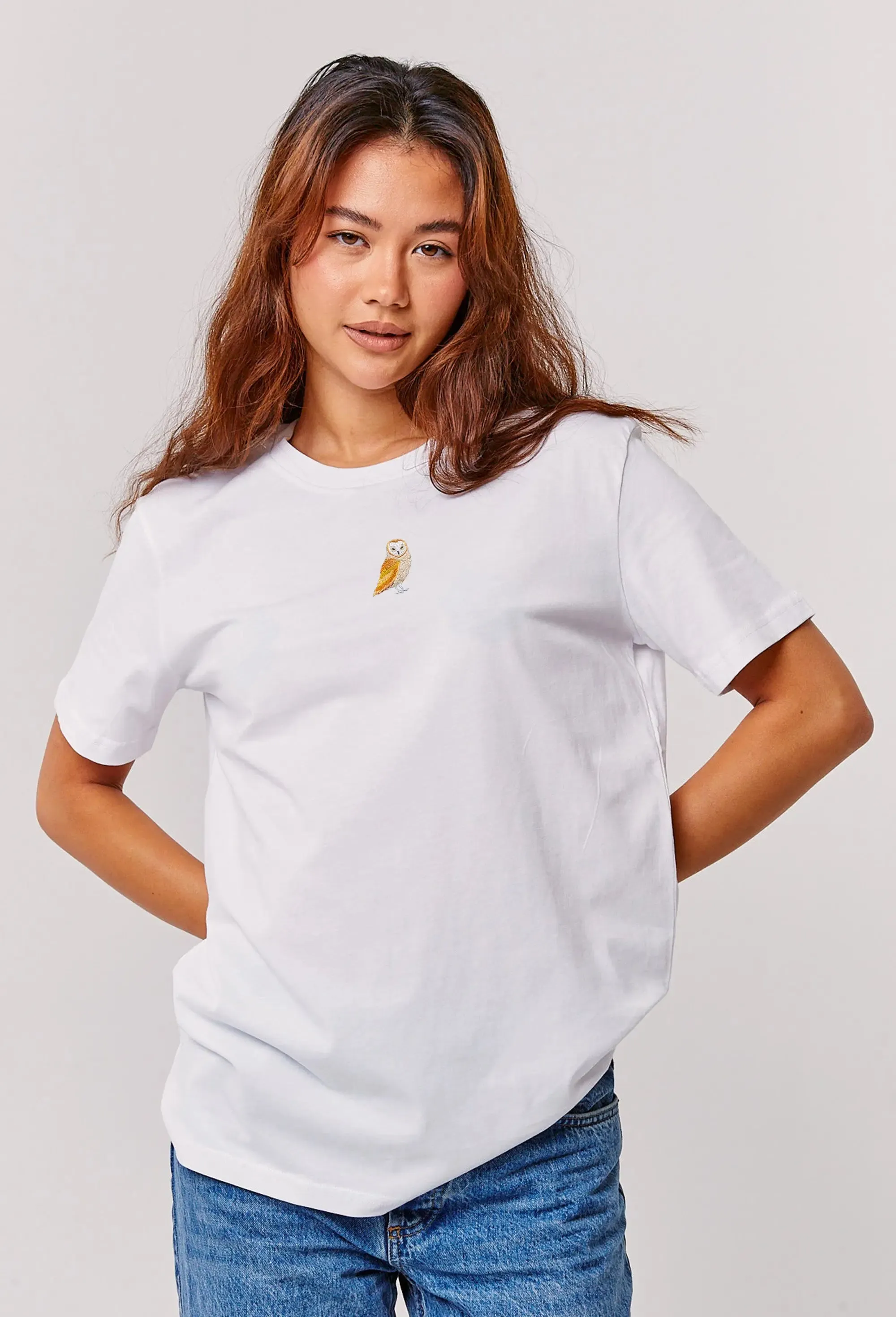 barn owl womens t-shirt