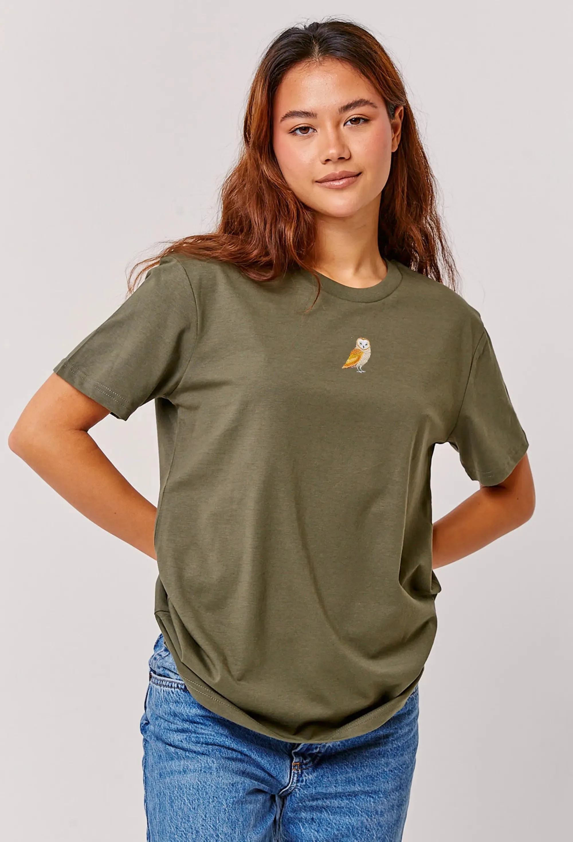 barn owl womens t-shirt