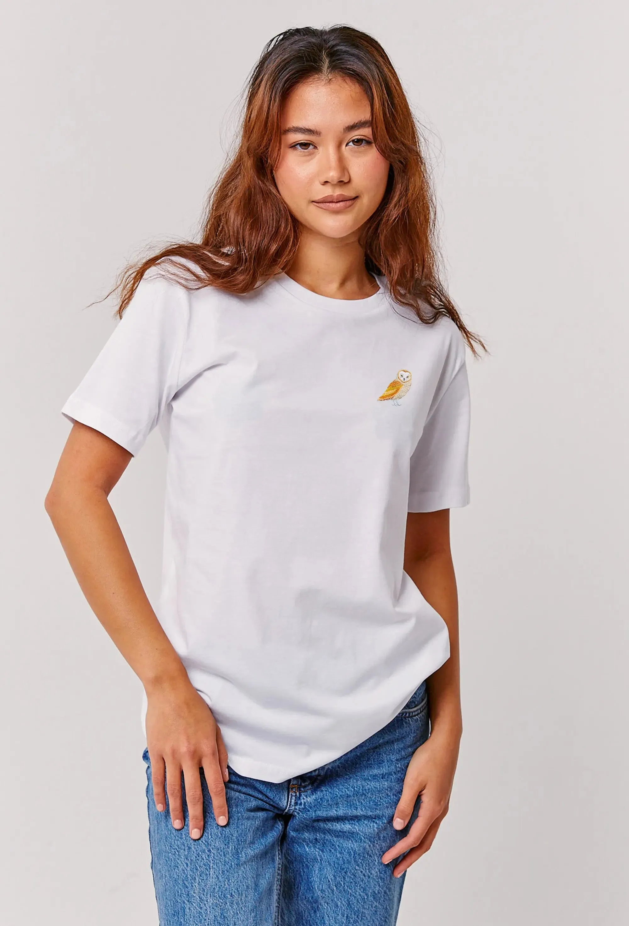 barn owl womens t-shirt