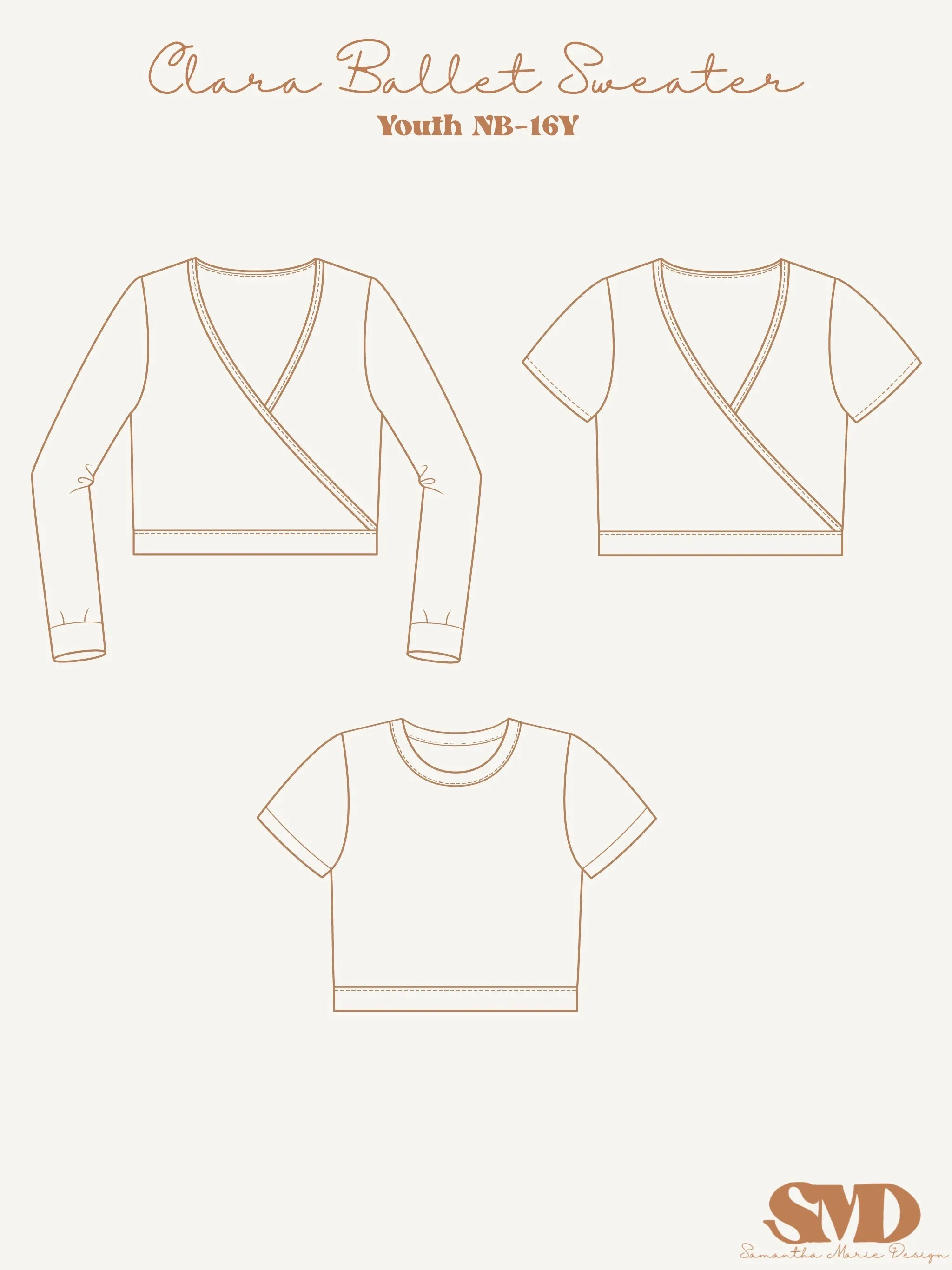 Bundle Clara Ballet Sweater Digital Sewing Pattern