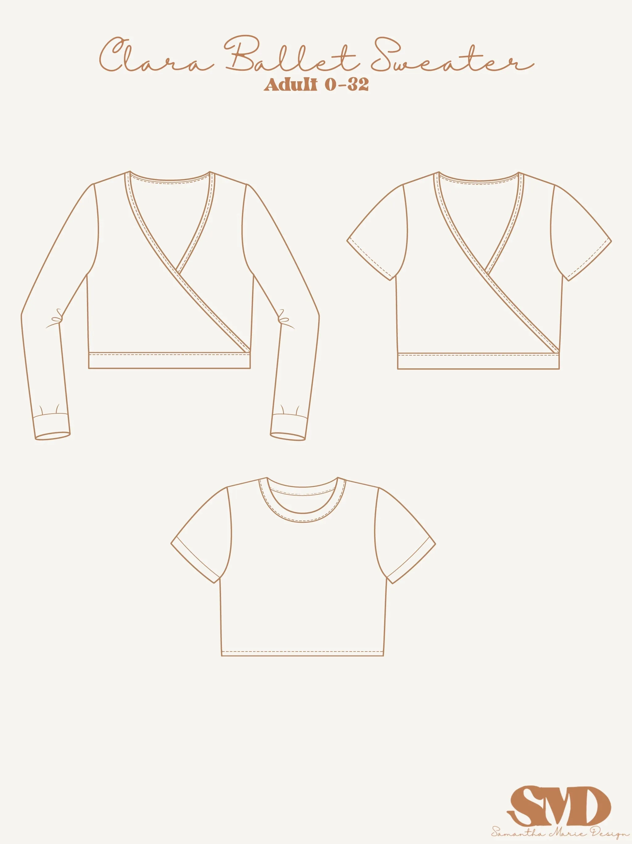 Bundle Clara Ballet Sweater Digital Sewing Pattern