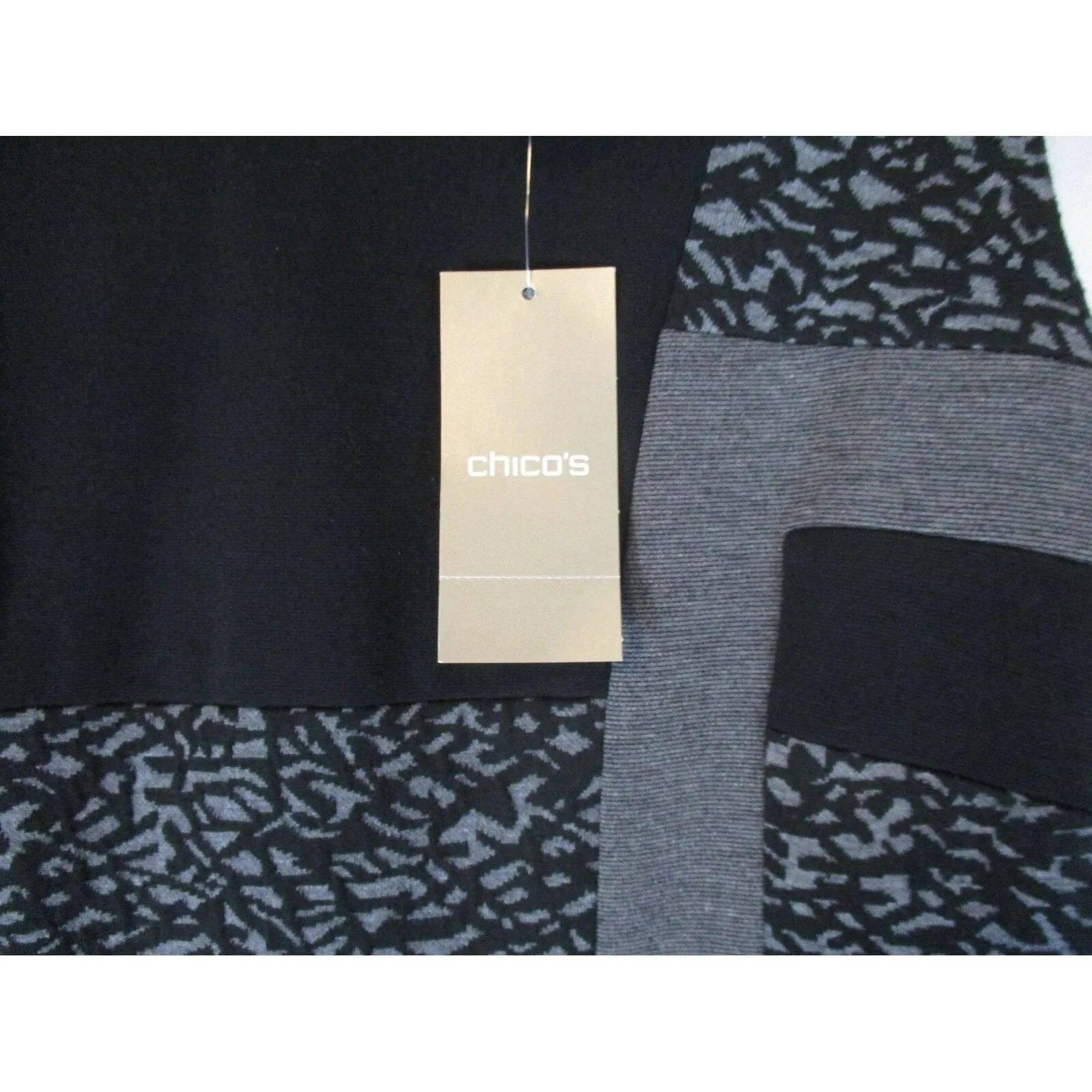 Chicos Ponte Pieced Jacquard Jessa Sheath Dress, Size L/14