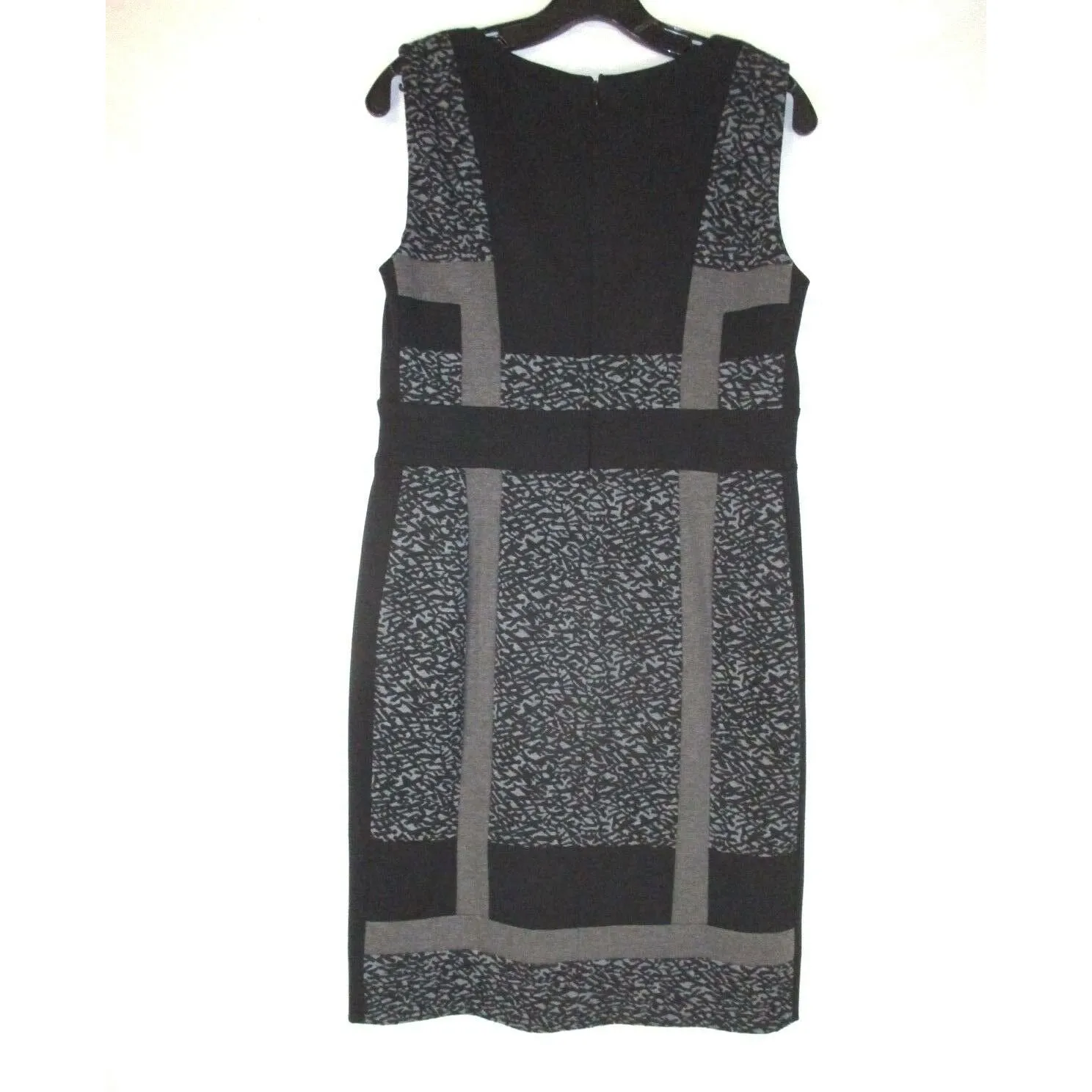 Chicos Ponte Pieced Jacquard Jessa Sheath Dress, Size L/14