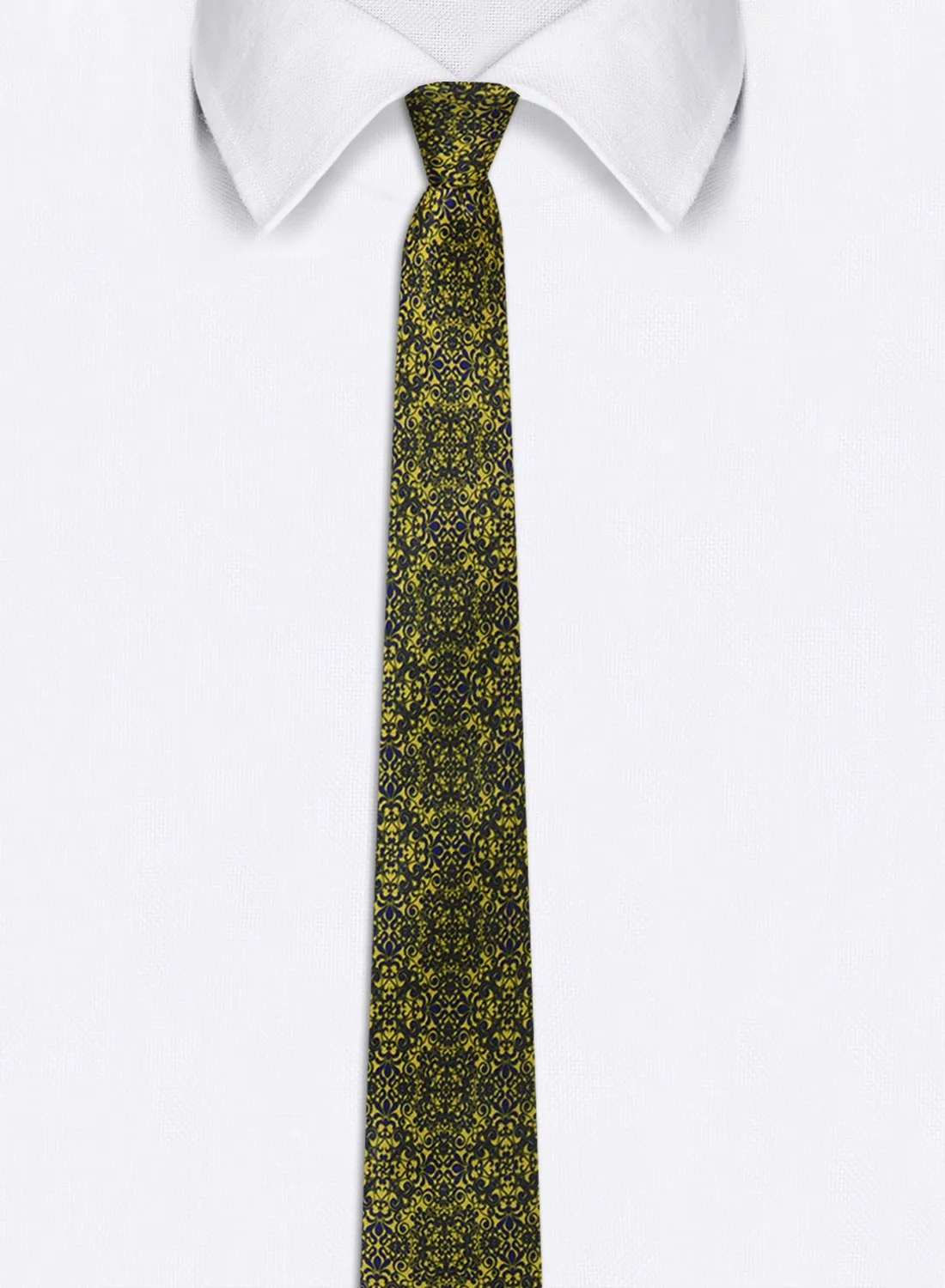 Chokore Yellow & Blue Silk Tie - Indian At Heart range