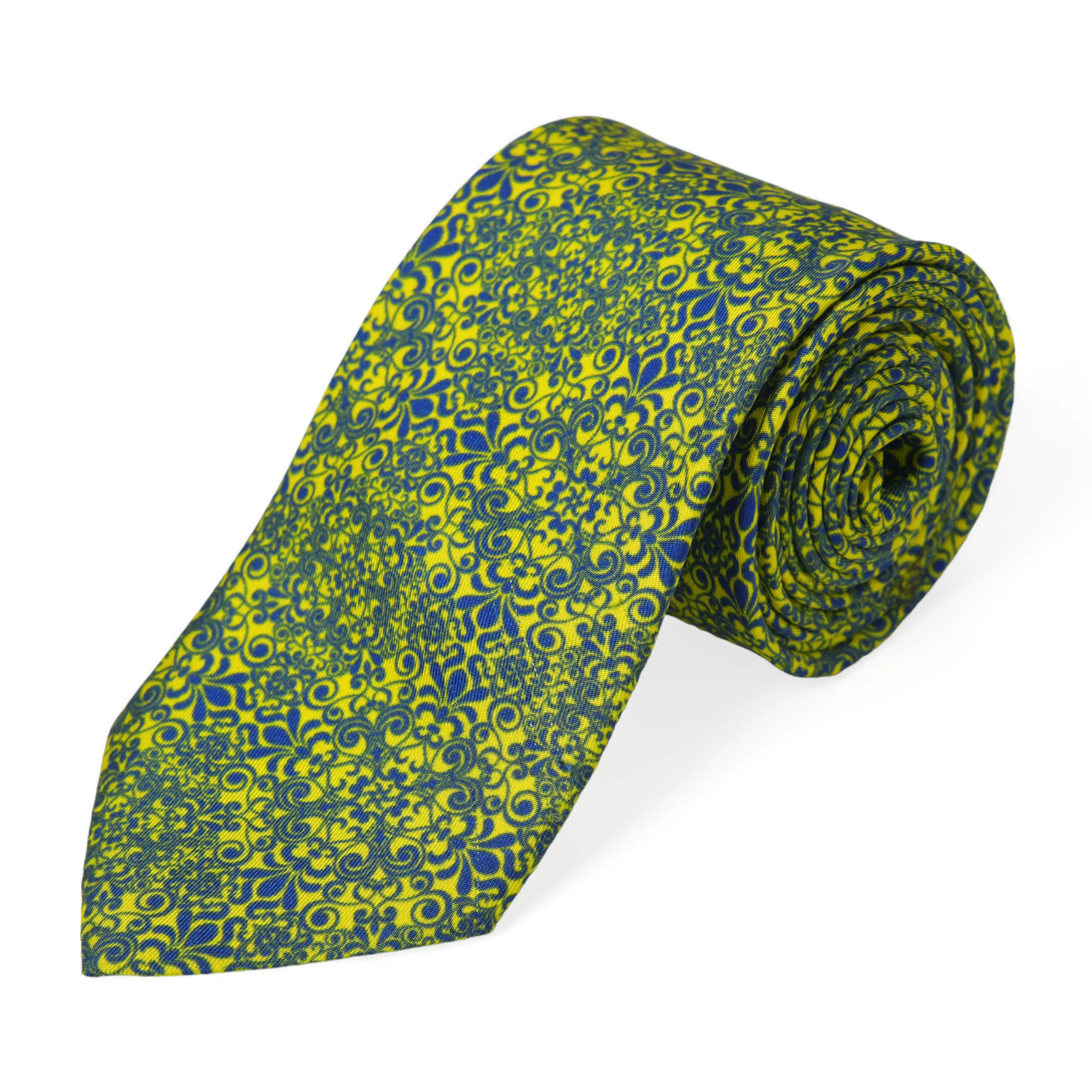 Chokore Yellow & Blue Silk Tie - Indian At Heart range