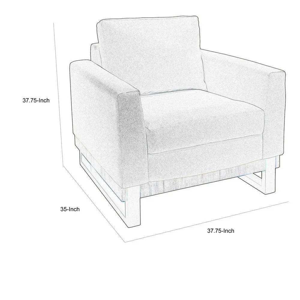 Dome Accent Chair with 1 Throw Pillow, Solid Pine Wood, Beige Polyester By Casagear Home