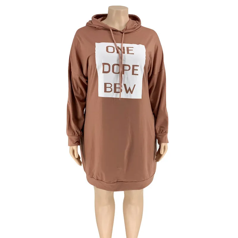 Fashion letter printed sweater dress（AY1368）
