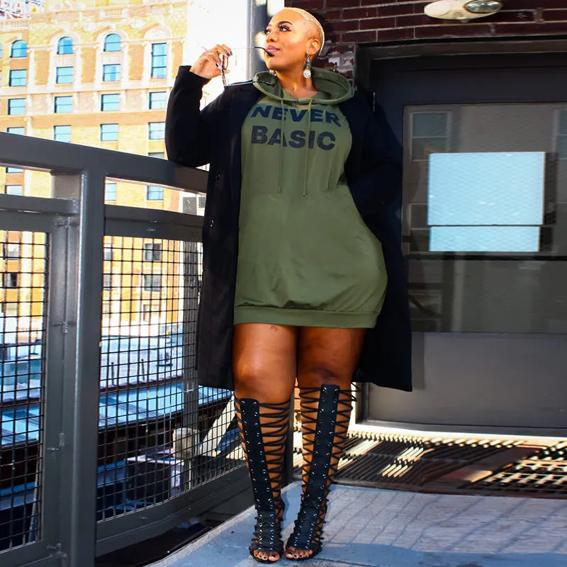 Fashion letter printed sweater dress（AY1368）