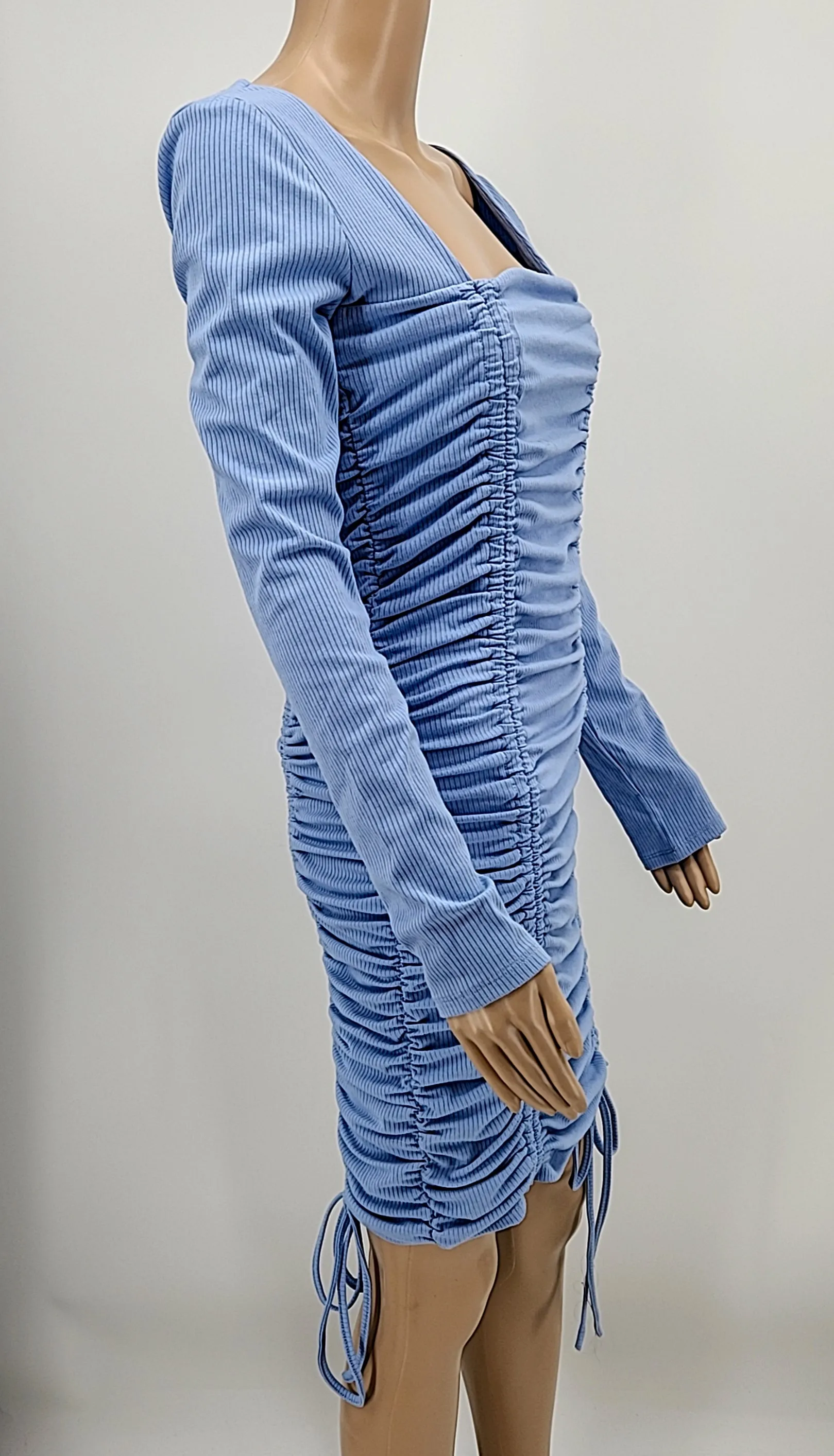 Forever 21 Knit Dress Sho Light Blue, Size Large